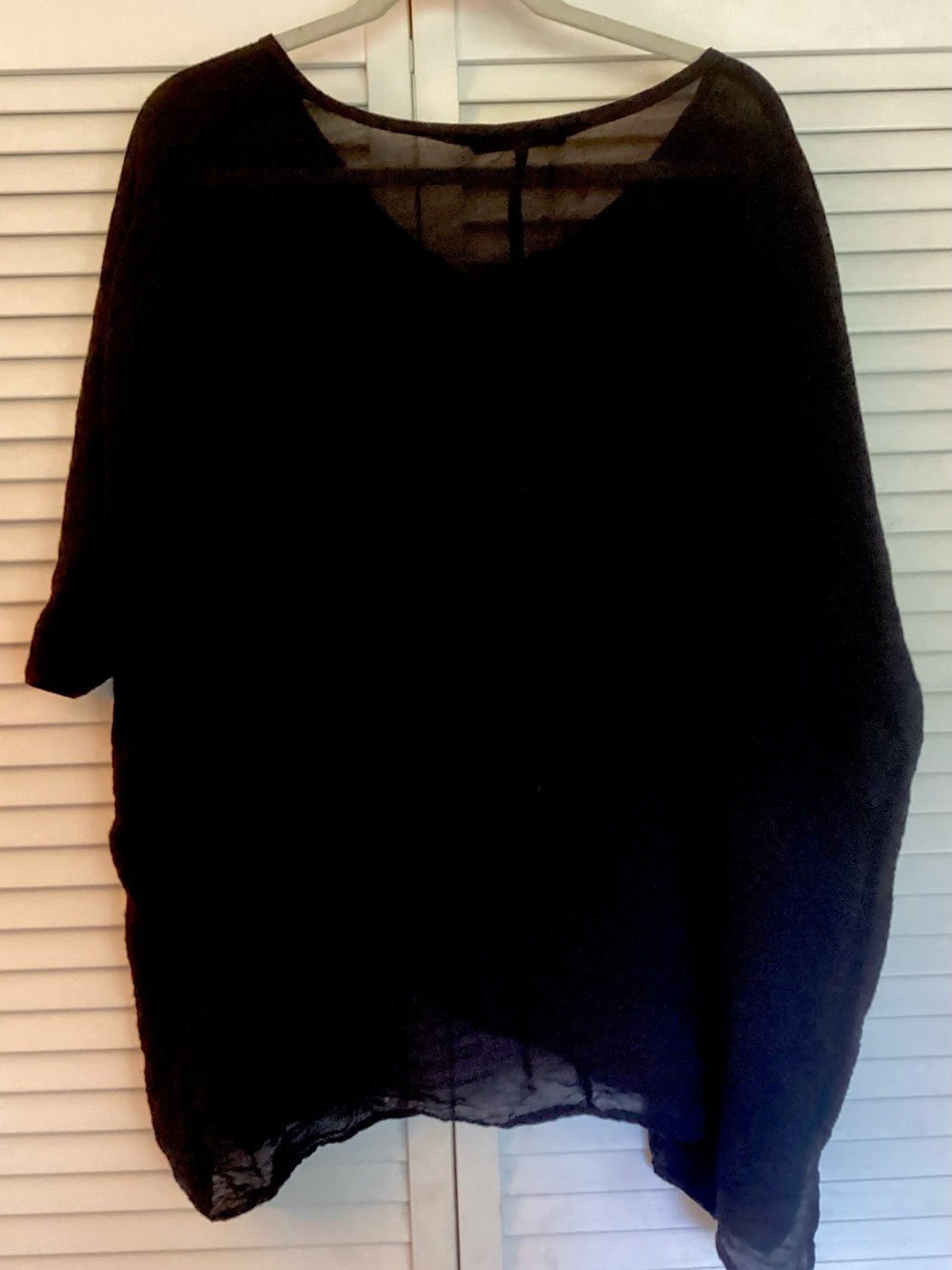 Cut Loose Black Sheer Relaxed Women's Blouse